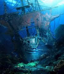 Artstation Sunken Pirate Ship An Prime Ghost Ship Art Pirate Ship Art Haunted Pirate Ship