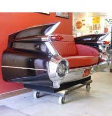 Style that originates from distinguished and unique creations, designed to be timeless and valuable. 1959 Cadillac Couch Black Made From A Real Car Fiftiesstore Com