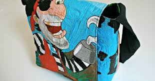 Plastiktuten Bugeln Plastiktuten Schmelzen Messenger Bag Piratentasche Jungstasche Messenger Bag Plastiktute Piraten