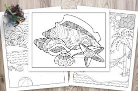 Free adult coloring pages are a pretty great way get rid of stress and relax on your free time. Free Printable Beach Coloring Pages The Artisan Life