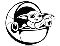 Baby yoda's cradle with detachable baby yoda. Baby Yoda Coloring Pages Coloring Home