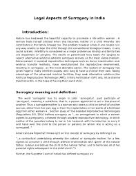 Law the office of a surrogate.; Doc Ll B 1st Semester Project Work On Surrogacy Agreement Smita Tripathy Academia Edu