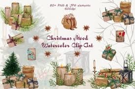Download Christmas Mood Watercolor Clip Art Set Graphic By Barvart Creative Fabrica In 2020 Clip Art Watercolor Clipart Christmas Watercolor SVG Cut Files