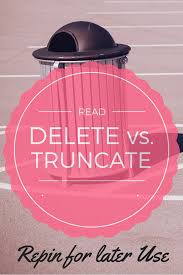 Learn Howto Delete Data From A Table Using Delete Or Truncate In Oracle Database Data Blog Organization Sql