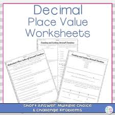 These worksheets cover most place value subtopics and are were also conceived in line with common. Decimal Place Value Worksheets And Google Slides Activities Distance Learning
