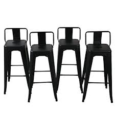 Belleze 24 Inch Low Back Indoor And Outdoor Chair Counte Https Www Amazon Com Dp B01mxey68v Ref Cm S Outdoor Bar Stools Metal Bar Stools Black Bar Stools