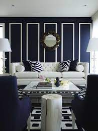 The key to creating a calm, clean and classic atmosphere into your living room one way would be to incorporate blue shades into the décor. Navy Blue Navy Living Rooms Navy And White Living Room Blue Living Room