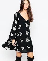 Free People Emma Dress At Asos Com Free People Black Dress Short Long Dresses Women Dress Sale