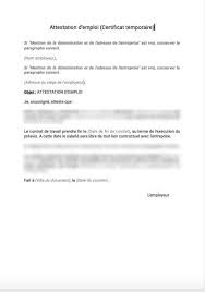 Attestation D Emploi Document Et Modele A Telecharger