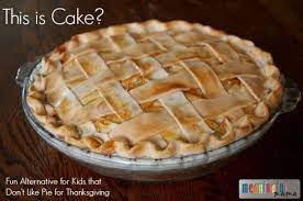 The top of the fairy cake is cut off or carved out with a spoon, and cut in half. Apple Pie Cake