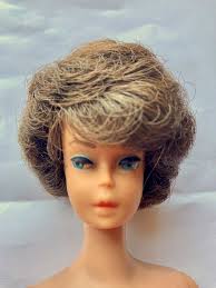 Vintage 1961 Brown Bubble Cut Barbie Doll 850 with Tiger Swimsuit JAPAN #4 