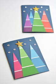 Kids will love making this simple and christmas cards to make diy xmas cards ideas card decoration ideas. Paint Chip Christmas Cards Christmas Cards Kids Christmas Cards Handmade Christmas Card Crafts