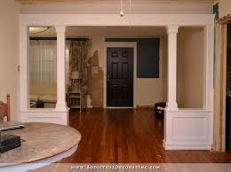Pony Walls With Columns Finished Addicted 2 Decorating Small Basement Remodel Basement Remodel Diy Pony Wall