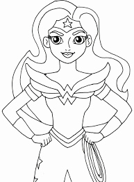 ⭐ free printable supergirl coloring book. Super Woman Coloring Page Bmo Show