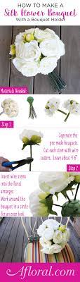 How to make artificial wedding bouquets video. How To Make A Silk Flower Bouquet With A Bouquet Holder Video Silk Flower Bouquets Bridal Bouquet Diy Wedding Bouquet