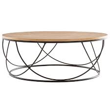 Table Basse Bois Metal Ronde 80 Cm Lace Chene Clair Miliboo La Redoute Table Basse Bois Metal Table Basse Table Basse Ronde