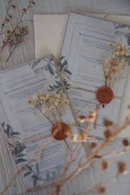 There are as many flowers as there are colors, so finding an arrangement to match your palette is easy. Wedding Invitation With Dried Flower By Chiffoncraft Bridestory Com