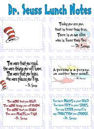 Dr Seuss Lunch Notes Lunchbox Jokes Lunch Notes Seuss Quotes