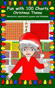 Fun With 100 Charts Christmas Theme Smartboard Lessons And Printables