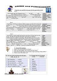 Crime And Punishment Crime English Teaching Materials Punishment