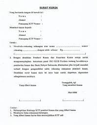 Contoh surat kuasa pengambilan uang di bank yang sudah meninggal. Contoh Surat Kuasa Pengambilan Uang Di Bank Bca Bni Mandiri Bri Lengkap