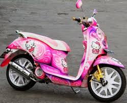 Modifikasi Honda Scoopy Airbrush Hello Kity Honda Desain Hello Kitty