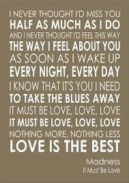 It Must Be Love Madness Word Wall Art Typography Words Print Lyric Lyrics Ebay Word Wall Art Song Lyrics Art Words Prints