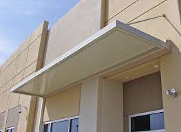 Nuimage awnings 60425 series 2500 aluminum door canopy with support arms, white. Metal Window Door Canopies General Awnings