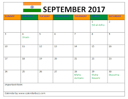 It honors the willingness of ibrahim (abraham) to sacrifice his son, as an act of submission to god's command. September 2017 Calendar With Holidays Printable Usa Uk Canada India Australia Calendarbuzz