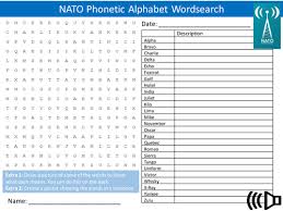 The nato phonetic alphabet, officially denoted as the international radiotelephony spelling alphabet, and also commonly known as the icao phonetic instead, the international civil aviation organization(icao) alphabet assigned codewords acrophonically to the letters of the english. Nato Phonetic Alphabet Wordsearch Literacy Starter Activity Homework Cover Lesson Plenary Teaching Resources