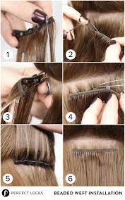 They are fixed with small section of natural hair and tightened using a special tool that clamps the loop around the natural hair. Everything You Need To Know About Beaded Weft Extensions Perfect Locks