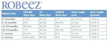 robeez baby shoes size chart with length in cm in helpful