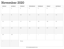Maybe you would like to learn more about one of these? Printable Calendar November 2020 With Holidays