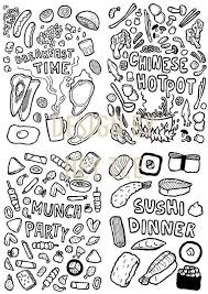 Foodie Colouring Page Sushi Colouring Page Fast Food Food Coloring Pages Coloring Pages Sushi