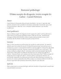 Sentimentul iubirii dintre cei doi se bazează. Doc Romanul Psihologic Ultima Noapte De Dragoste Iuliana Debu Academia Edu