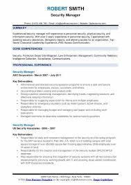 I am a graduate in public. Security Manager Resume Samples Qwikresume
