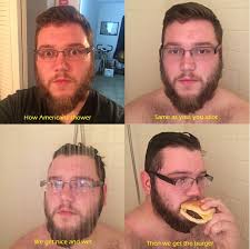 How Americans Really Shower Meme Guy