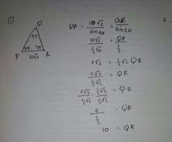 Diketahui segitiga pqr yang mempunyai panjang sisi qr =6cm dan pr =6 sqrt 2 cm jika zqpr =30 besar sudut prq apabila sudut pqr merupakan sudut tumpul adalah. 1 Diketahui Segitiga Pqr Dengan Panjang Sisi Pr 10 2 Cm Sudut Q 45 Derajat Dan Sudut R 105 Brainly Co Id