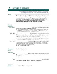 Student Resume Templates Easyjob