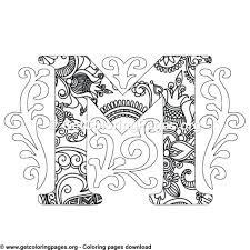 My point that first and foremost, coloring in is a fun. Zentangle Monogram Alphabet Letter M Coloring Sheet Owl Coloring Pages Unicorn Coloring Pages Pattern Coloring Pages