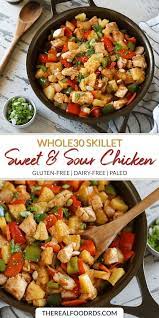 Skillet Sweet And Sour Chicken Whole30 The Real Food Dietitians Recipe Paleo Recipes Dinner Free Chicken Recipes Real Food Recipes