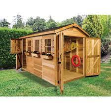When looking at an 8x10 shed, remember to look at the possible customization options. Cedarshed Boathouse 8 Ft X 16 Ft Cedar Storage Shed Bt816 Rona