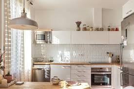 A Sunny Soulful Renovated Apartment In Barcelona Kitchen Decor Inspiration Replacing Kitchen Countertops One Wall Kitchen