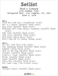 Dead Company Debut High Time During 19 Song Set In Hollywood Setlist Fm