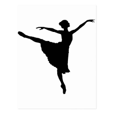 Black And White Dancer Silhouette Painting Ballerina En Pointe Ballet Dancer Silhouette P Postcard Zazzle Com In 2020 Dancer Silhouette Dance Silhouette Ballerina Silhouette