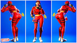 Fortnite Ruby Skin Showcase Thicc 🍑 Most Simped On Outfit 😘 Best Tiktok  Emotes And Dances😍🔥*Updated* - YouTube