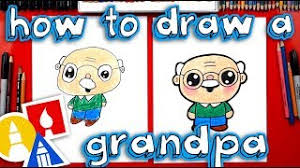 My grandpa like listen musik; How To Draw A Cartoon Grandpa Youtube