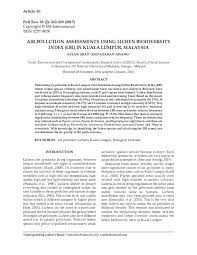 The major outdoor pollution sources include residential energy for cooking and heating. Pdf Air Pollution Assessments Using Lichen Biodiversity Index Lbi In Kuala Lumpur Malaysia Azlan Abas And Azahan Awang Academia Edu