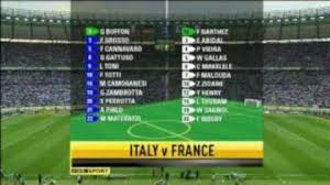 Italy 1 France 1 In 2006 In Berlin The Team Line Ups At The World Cup Final 2006 World Cup Final Cup Final World Cup Final
