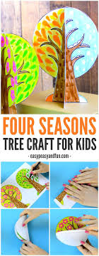 Four Seasons Tree Craft With Template Art For Kids Arts And Crafts For Kids Tree Crafts